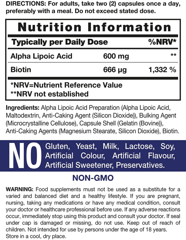 Alpha Lipoic Acid & Biotin
