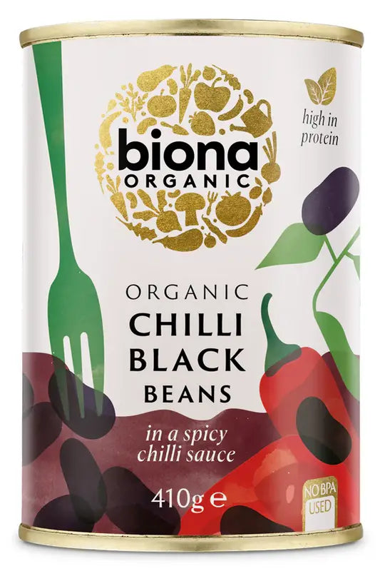 Organic Chilli Black Beans 400g