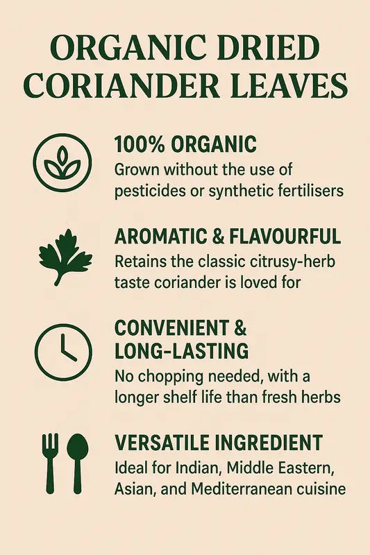 Organic Dried Coriander Leaves