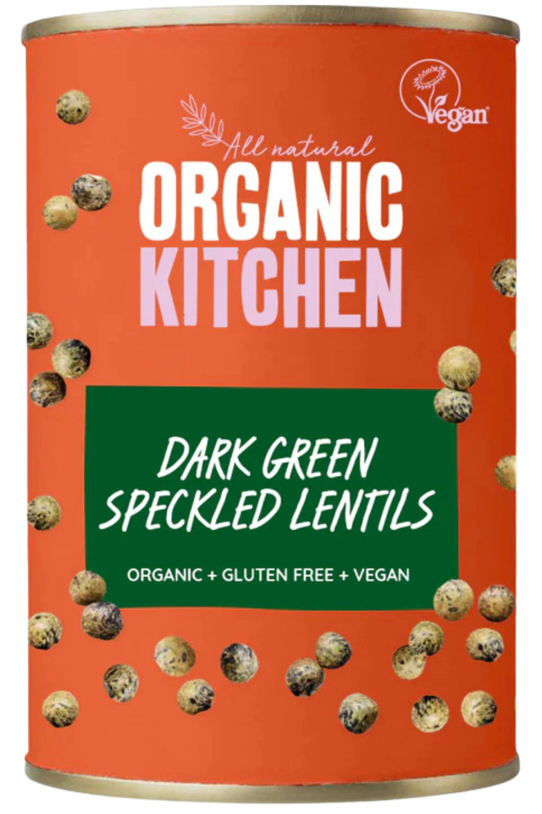Organic Dark Green Speckled Lentils 400g