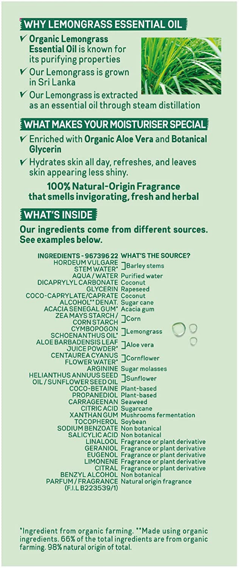 Garnier Organic Lemongrass Daily Face Moisturiser