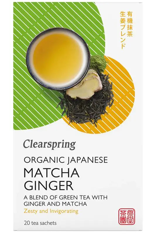 Organic Japanese Matcha Ginger 20 Tea Sachets