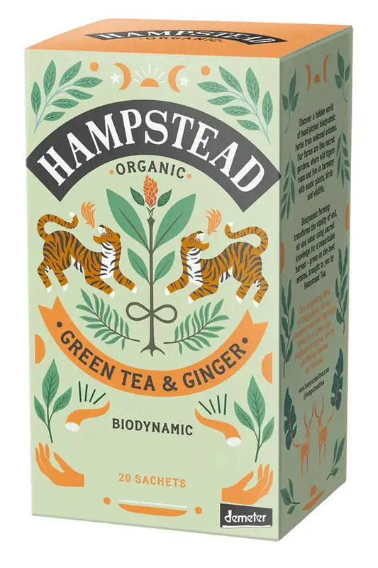 Organic Ginger Green Tea 20 Sachets 40g