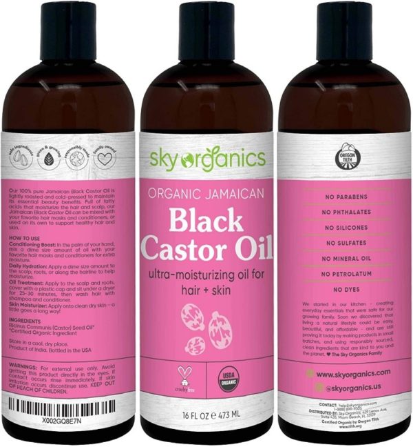 Organic Jamaican Black Castor Oil by Sky Organics
