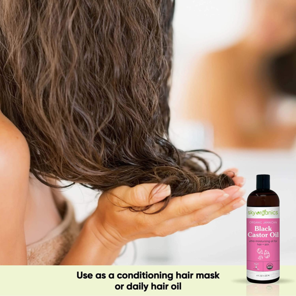 Organic Jamaican Black Castor Oil by Sky Organics
